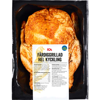 Kyckling hel färdiggrillad 650g ICA