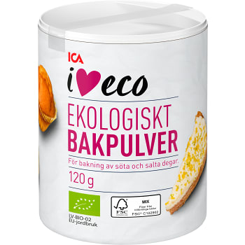 Bakpulver Ekologiskt 120g ICA I love eco