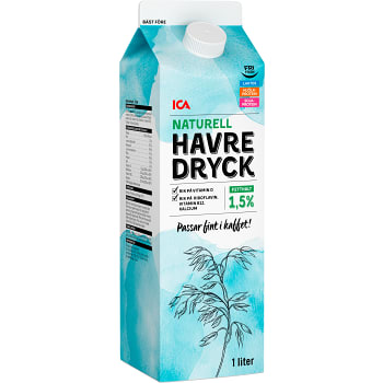 Havredryck Naturell 1,5% 1l ICA | Handla mat online från din lokala ICA ...