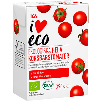 Körsbärstomater Hela Ekologiska 390g KRAV ICA I love eco