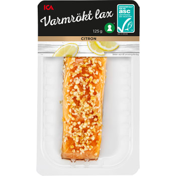 Lax varmrökt 125g citron Miljömärkt ICA