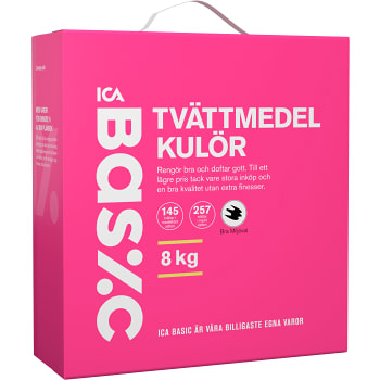 Tvättmedel Kulör 8kg ICA Basic
