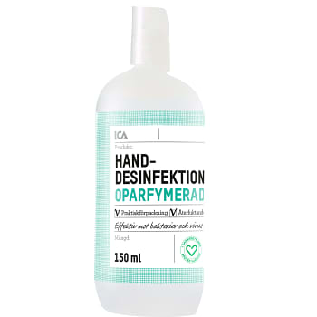 Handdesinfektion Oparfymerad 150ml ICA Hjärtat