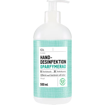 Handdesinfektion Oparfymerad 500ml ICA Hjärtat
