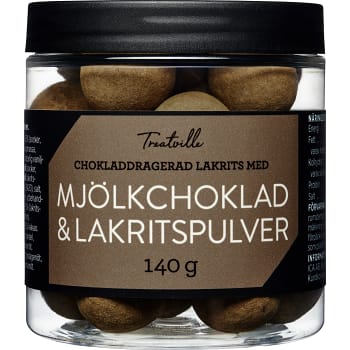 Mjölkchoklad med lakritspulver 140g Treatville