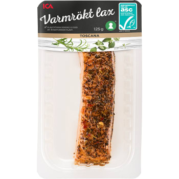 Lax Varmrökt Toscana 125g Miljömärkt ICA