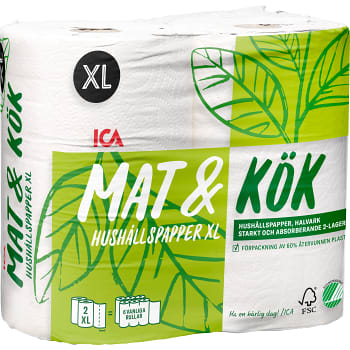 Hushållspapper Mat &amp; Kök XL 2-p Miljömärkt ICA