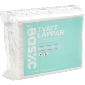 Tvättlappar 150-p ICA Basic