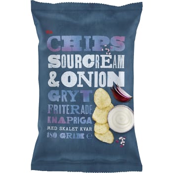 Chips Sourcream &amp; Onion 180g ICA
