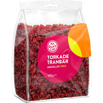 Torkade Tranbär 400g ICA Gott Liv