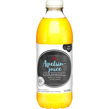 Apelsinjuice utan Fruktkött 1l ICA