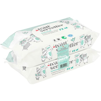 Tvättservetter Baby Oparfymerad DUO-pack 144-p ICA