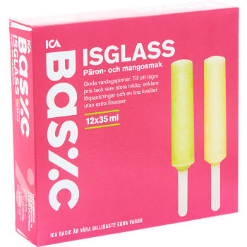 Isglass Päron &amp; Mango 12-p 420ml ICA Basic