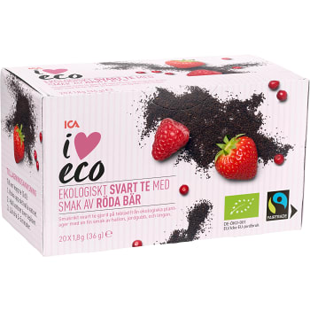 Te Röda bär svart te 20-p ICA I love eco