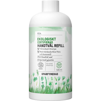 Handtvål Oparfymerad Refill 500ml ICA Hjärtat