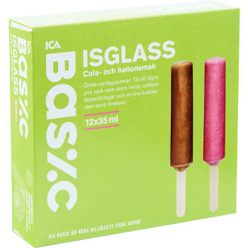 Isglass Cola &amp; Hallon 12-p 420ml ICA Basic