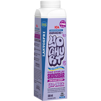 Drickyoghurt Skogsbär Laktosfri UTS 330ml ICA