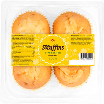 Muffins citron 4-p 300g ICA