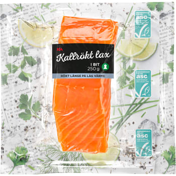 Lax kallrökt i bit 250g Miljömärkt ICA