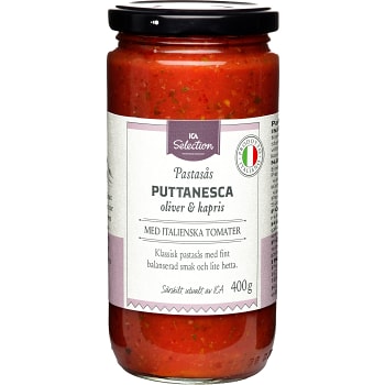 Pastasås Puttanesca 400g ICA Selection