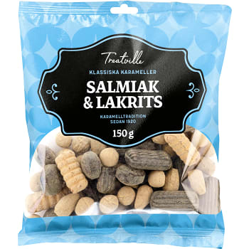Karameller Salmiak Lakrits 150g Treatville