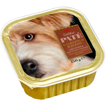 Hundmat kyckling &amp; kalkon i paté 150g ICA