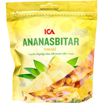 Ananasbitar Torkade 90g ICA