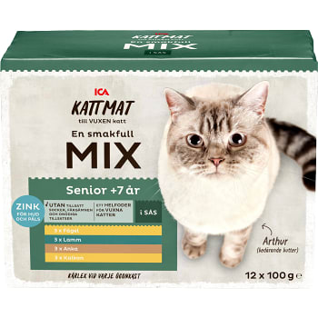 Kattmat Senior mix i sås 12-p ICA
