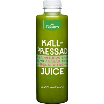 Juice Kallpressad Äpple Kiwi ananas spenat &amp; citron 700ml ICA Selection