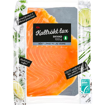 Lax kallrökt skivad 100g Miljömärkt ICA
