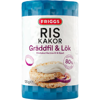 Riskakor med smak av Gräddfil &amp; lök 125g Friggs