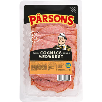 Cognacsmedwurst Rökt tunna skivor 200g Pärsons