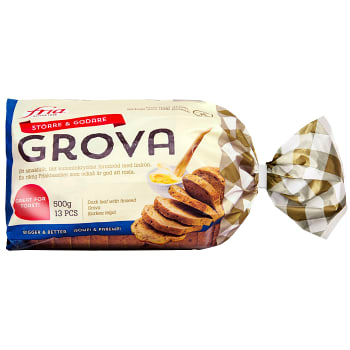 Bröd Grova Glutenfri Fryst 500g Fria