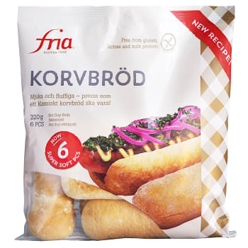 Glutenfria Korvbröd 6-p Fria | Handla Mat Online Från Din Lokala ICA-butik