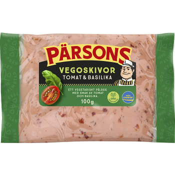 Vegoskivor Tomat &amp; Basilika 100g Pärsons