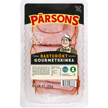 Skinka Basturökt tunna skivor 150g Pärsons