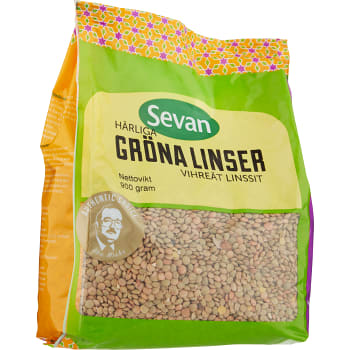 Gröna linser 900g Sevan