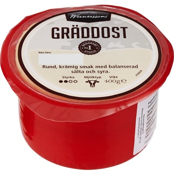 Gräddost 38 400g Wernersson ost Handla mat online från din lokala