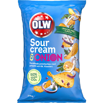 Chips Sourcream &amp; Onion 275g OLW