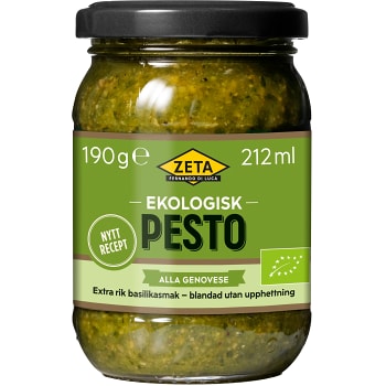 Pesto alla Genovese Ekologisk 190g Zeta