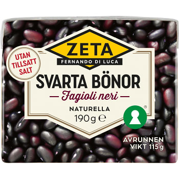 Bönor Svarta 190g Zeta