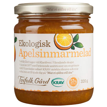 Apelsinmarmelad 320g KRAV Torfolk Gård