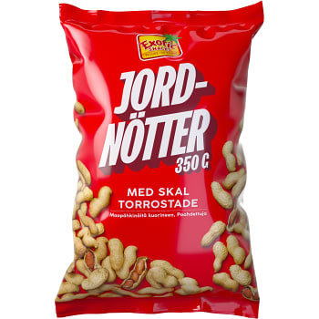 Jordnötter med skal Rostade 350g Exotic Snacks