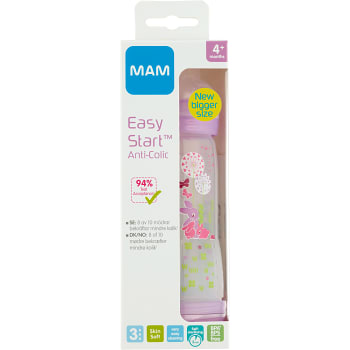 Nappflaska Easy Start Anti Colic Blandade färger 4m+ MAM