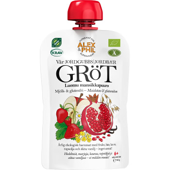 Gröt Jordgubb & vanilj 100g KRAV Alex & Phil