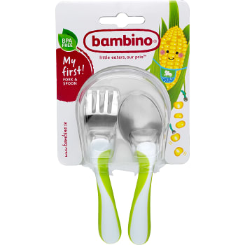 Bestick Äta själv Blandade färger 6m+ 1-p Bambino