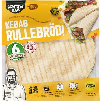 Kebabrullebröd 6-p 510g Schysst käk