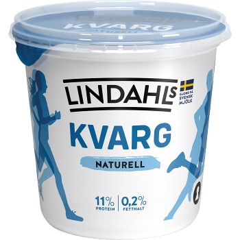 Kvarg Naturell 0,2% 900g Lindahls