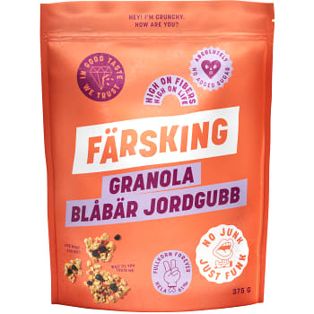 Granola blåbär jordgubb 375g Färsking