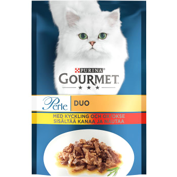 Kattmat Kyckling & oxkött 85g Gourmet
